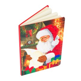 Craft Buddy Crystal Art/Diamond Painting Decorative Notebook Set (Santa's List)