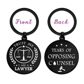EE&YU Lawyer Gifts for Women Men - Best Lawyer Birthday Graduation Keychain, Attorney Gifts