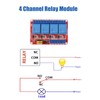 DIANN 2pcs 4 Channel 12V Relay Module with Optocoupler High