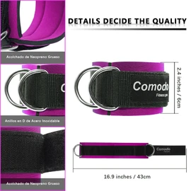Grilletes para Tobillo Gym, Correas de Tobillo de Fitness para Máquinas de Cable, Entrenamientos de GlúTeos, Ejercicio de Abductores de Cadera para Hombres y Mujeres, 2pzas (Rosa)
