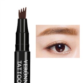 New Feeling Natural Eyebrow 4 Claw Eyebrow Pen, Fine Smooth Brush Head, Clear and Vivid Fork Shape Brush, Liquid Blow, Easy to Carry and Wipe Off, 4 Heads, 4 Tip Precision Eyebrow Pencil, 4 Tip