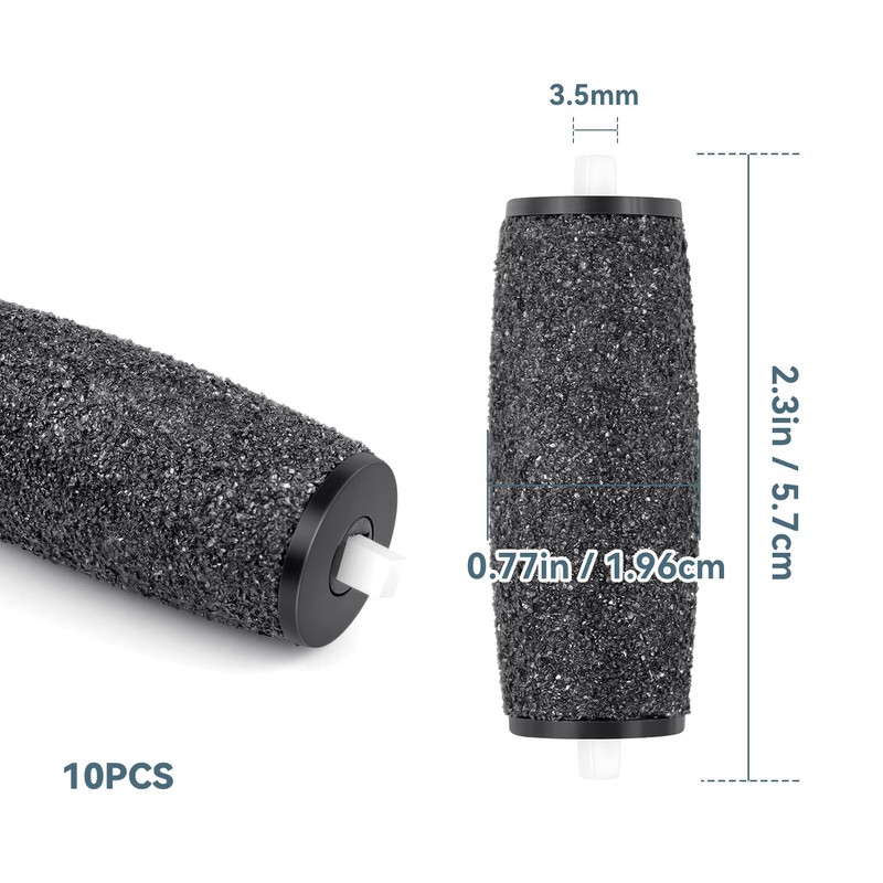 12 Pack Replacement Roller Refill Heads Compatible with Amope Pedi