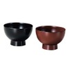 Hand Painted Urushi Pair 4.5 Okonomi Bowls (Tame/Vermilion) KZ2155 0525 g