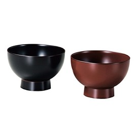 Hand Painted Urushi Pair 4.5 Okonomi Bowls (Tame/Vermilion) KZ2155 0525 g