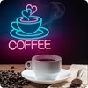 Coffee Neon Sign for Business, USB Powered Dimmable Bright Signs