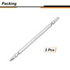 sourcing map 2pcs SL6.0 / PH2 Double-Ended Screwdriver Bits 1/4"
