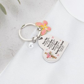 TAKEALOOKO Inspirational Christian Gifts Keychain for Women - Bible Verse''Every Day God thinks of you'' Key Chain, Religious Encouragement Keychain Christmas Birthday Gifts for Mother Sister Friends
