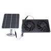20W Solar Panel Solar Powered Dual Exhaust Fan Kit for