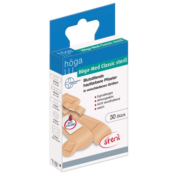 Höga-Med Classic steril , Blemostatic Skin Coloured Plasters in Various