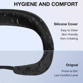 APEXINNO VR Silicone Face Pad Cover for Quest 3 Original Headset Accessories, VR Face Cushion Pad Mask for Quest 3 Headset Face Pad (Black)