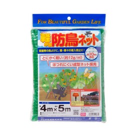 Dio Kasei Light Bird Protection Net, 0.4 in (10 mm) Eyes, Green, 1.4 x 16.4 ft (4 x 5 m)