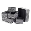 6pc Organizadorez Ropa Interior Y Almacenamiento Plegables Gris Oscuro