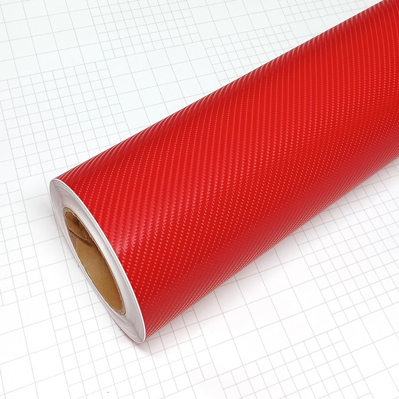 DIYAH 4D Red Carbon Fiber Vinyl Wrap Sticker with Air