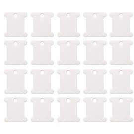 Floranea 50 Pcs Floss Bobbins for Cross Cotton White Stitch Thread Holder Card Embroidery Floss Organizer for Craft Art DIY Sewing Storage Accessories (50)