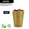 Hanna K. Signature 50 Count Plastic Cup, 18-Ounce, Gold