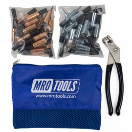 25 1/8 & 25 3/32 Heavy Duty Cleco Sheet Metal Fasteners + Cleco Pliers w/Carry Bag (KHD4S50-3)