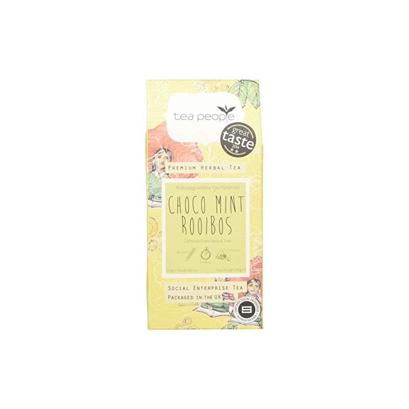 Tea People Choco Mint Rooibos, 15 Tea Pyramids Pack