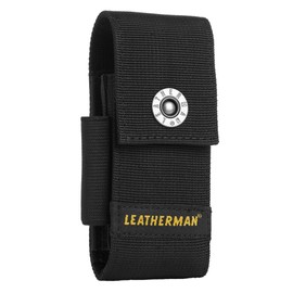 LEATHERMAN, Premium Nylon Snap Sheath with Pockets, Fits 4" to 4.5” Multi-Tools, Black, Medium