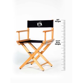 Filmcraft Junior Director's Chair - Kids and Pets - Shortest Professional Director's Chair 15.5" inch seat Height for Set, Stage and Studio