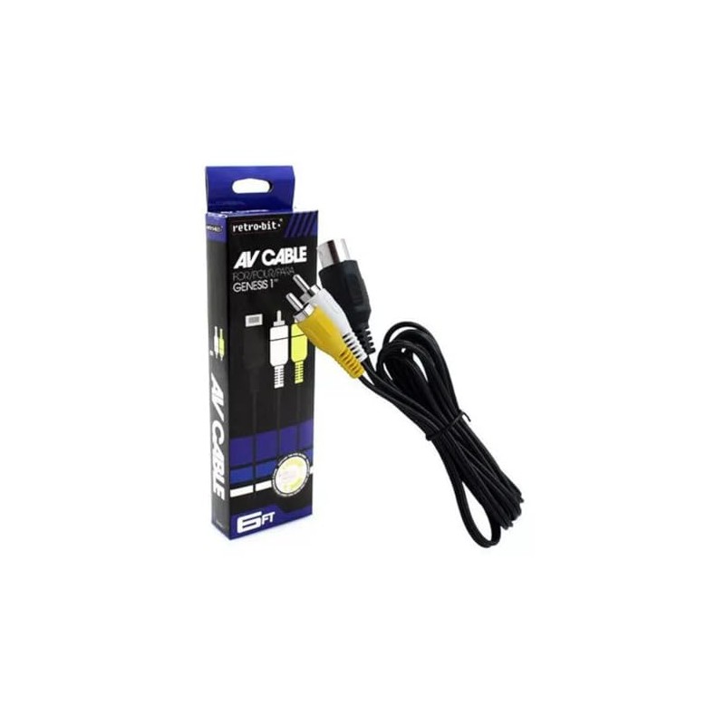retro-bit Sega Genesis コンポジットケーブル 1.8m Genesis AV RCA Video Cable