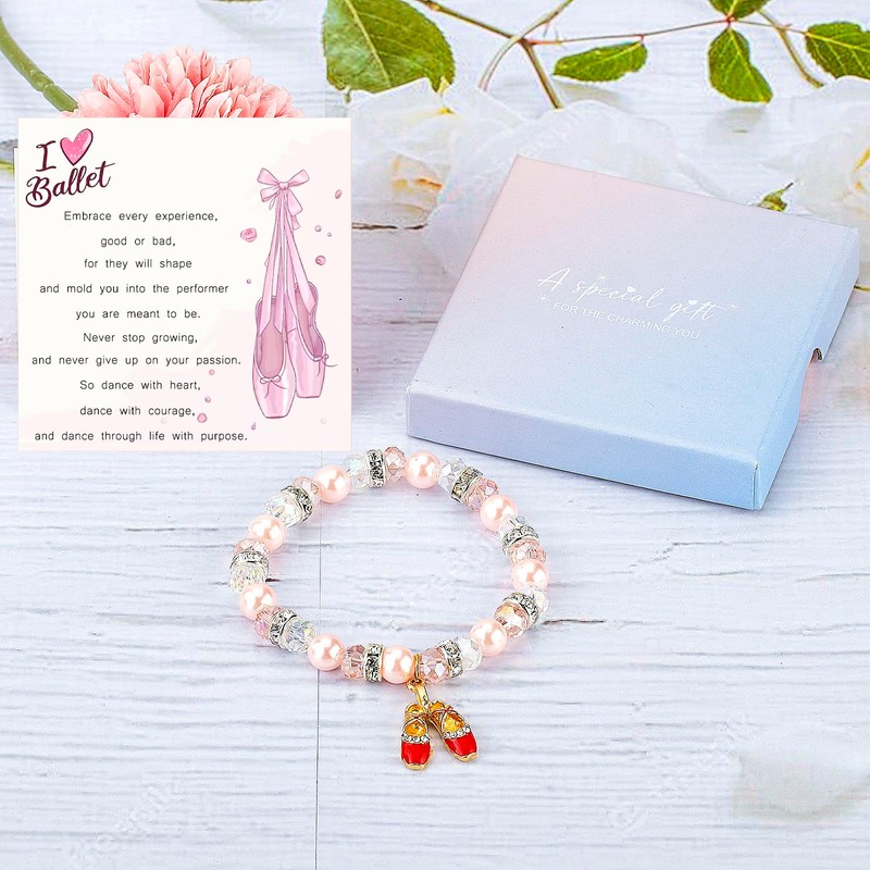 MollyQueen Ballerina Dance Bracelet - Red, Perfect for Women Dancers