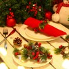 WILLBOND Christmas Napkin Rings Set of 12 Christmas Berry Napkin