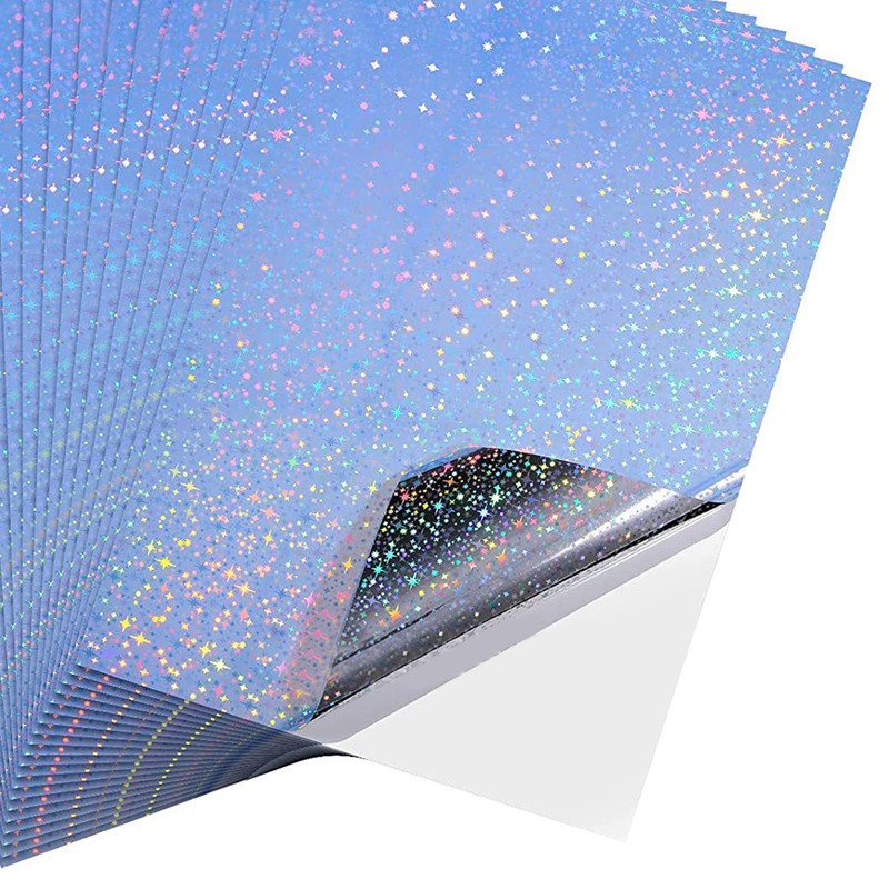 20 Sheets Printable Sticker Paper Waterproof Drying Quickly Holographic Sticker