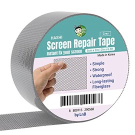 HA SHI Window Screen Repair Kit, Door Repair kit, Window Screen Replacement, Screen Patch Repair kit, Screen Tape mesh Repair, screenmend Repair (2 Inch x 6.5 FT, Grey)