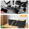 QOUBNIC Cable Management Box, Cable Management Box, Storage Box for