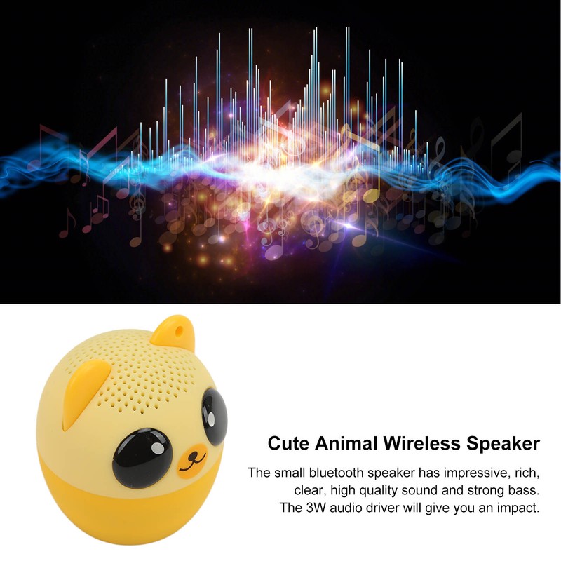 Pet Mini Bluetooth Speaker Cute Animal Wireless Loudspeaker with Selfie