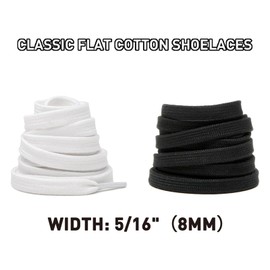 UamGlsob Cotton Shoe Laces for Golden Goose Sneakers, 100% Cotton Flat Athletic Shoelaces Replacement Strings for GG Shoes (White, 47"/120cm)