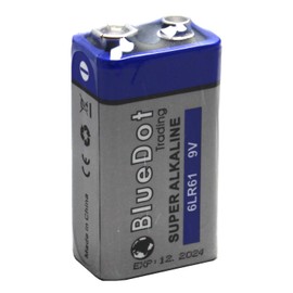 BlueDot Trading Heavy Duty 9 Volt Alkaline Batteries for Smoke and Carbon Monoxide Detectors, Security Devices and Fire Alarms, (Packaging May Vary), Quantity 4 Count