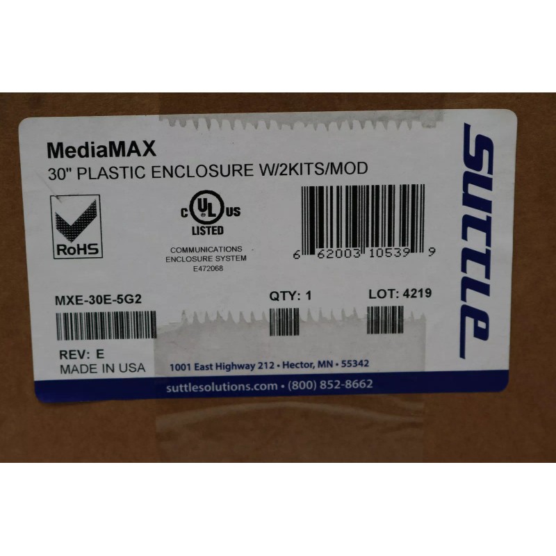 Primex Technologies Suttle MediaMAX 30" Plastic Communications Media Distribution Panel