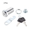 sourcing map Drum Cam Lock 1-3/8 Inch Cylinder Long Cabinet