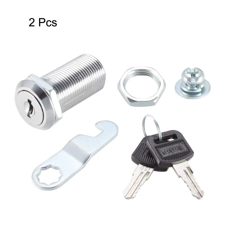 sourcing map Drum Cam Lock 1-3/8 Inch Cylinder Long Cabinet