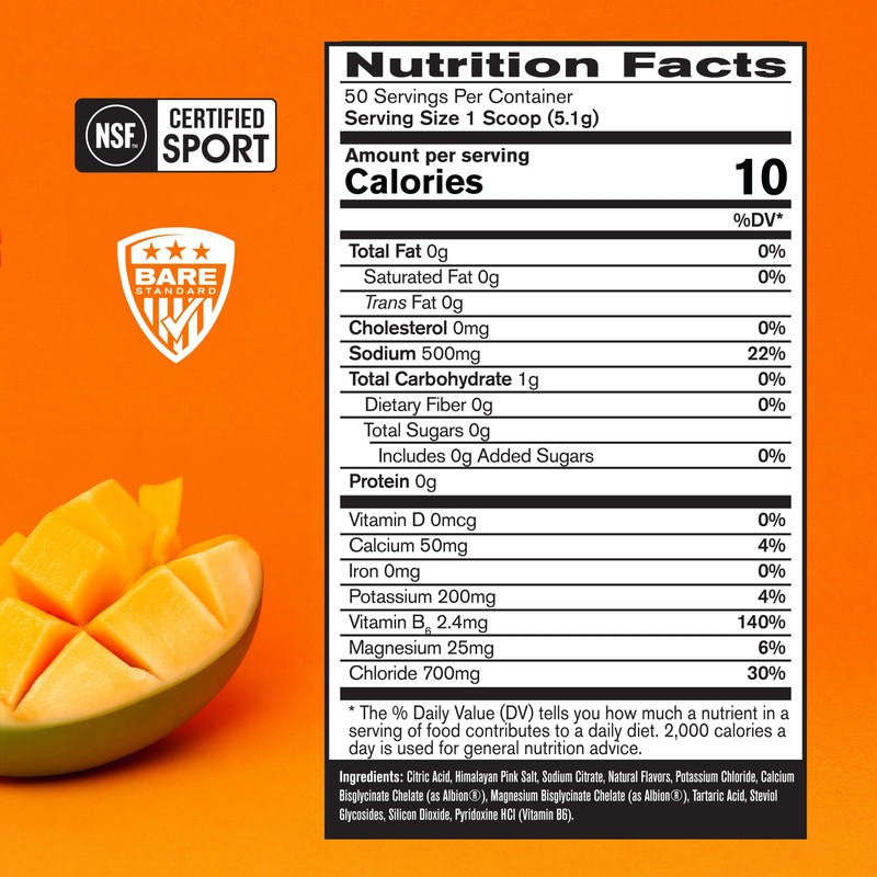 BARE PERFORMANCE NUTRITION BPN Electrolytes Hydration Drink Mix | Sugar