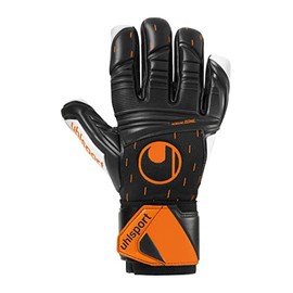 uhlsport Speed Contact Supersoft HN Half Negative Goalkeeper Gloves Football Black/White/Fluo Orange Size 10.5