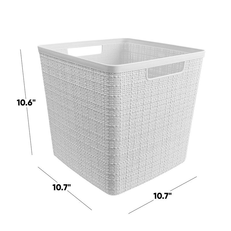 Curver Set of 4 Large Cube 17L Jute Decorative Plastic