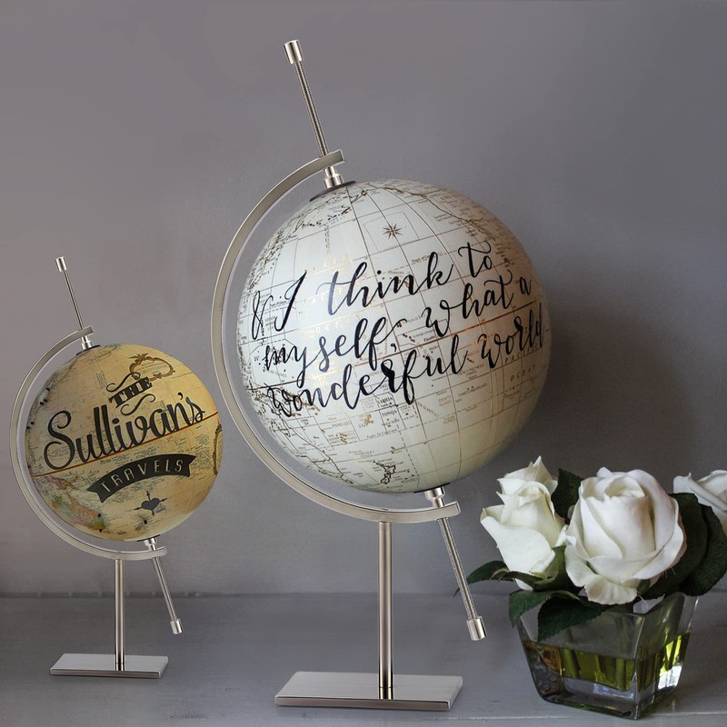JUXYES Silver Toned Sphere Holder Caliper Stand, Hold 1-1/2 to