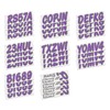 STIFFIE Whipline Solid Purple/Carbon 3" Alpha-Numeric Registration Identification Numbers Stickers