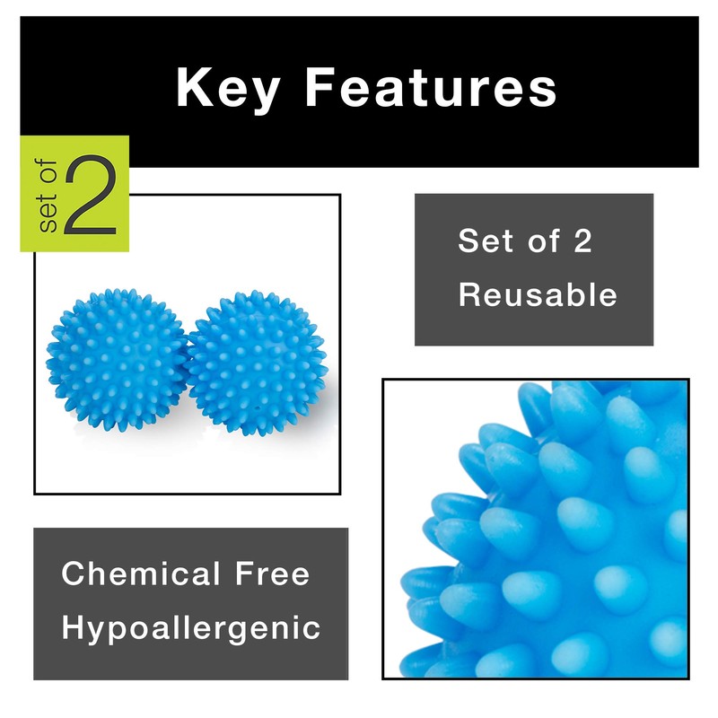 Smart Design Plastic Dryer Balls with Spikes - Set of