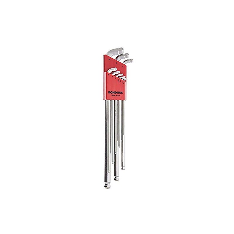 Bondhus 77099 Stubby Double Ball End L-Wrench Set with BriteGuard