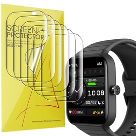 Blueshaweu Compatible for AEAC Smart Watch 1.8" Screen Protector, [6 Pack] Full Coverage TPU Clear Film Compatible with AEAC IDW15 1.8"/TMHAI IDW15 Smartwatch-1.8 inch (6 pack)