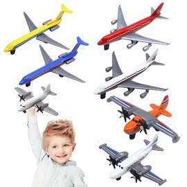 ZORVEXLYNX 6 PCS Airplane Toys, Aeroplane Toys, Educational Plane Toy for Kids Age 3-12, For Birthdays and Holidays, Creative Play and Travel Entertainment