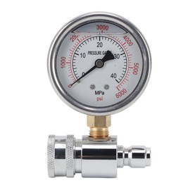Pressure Washer Gauge 6000psi High Pressure 3/8in Quick Connect Parts Accessories