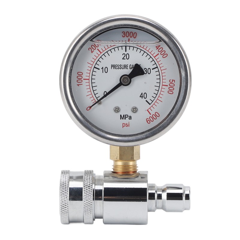 Pressure Washer Gauge 6000psi High Pressure 3/8in Quick Connect Parts