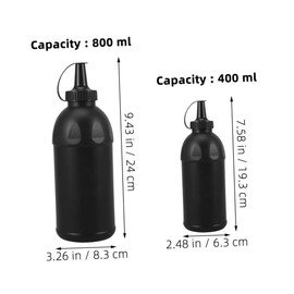 FELTECHELECTR Reusable Small Bottles for Toy Beads 2pcs Bead Storage Containers Caps 400ml 800ml Travel Bottles