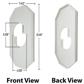 iMBAPrice IMBA-8100LP-1 White Vinyl Mega Siding Plate Cover, Trade Size 13-1/2" x 7.12" for Existing Octagonal PVC Siding Block with Built-in Electrical Box, 1-Pack