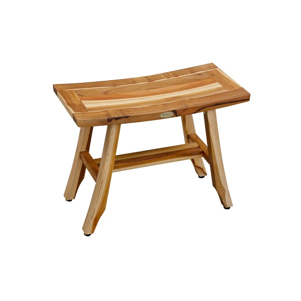 EcoDecors Satori Shower Bench, Natural, 24Lx12Wx18.5T
