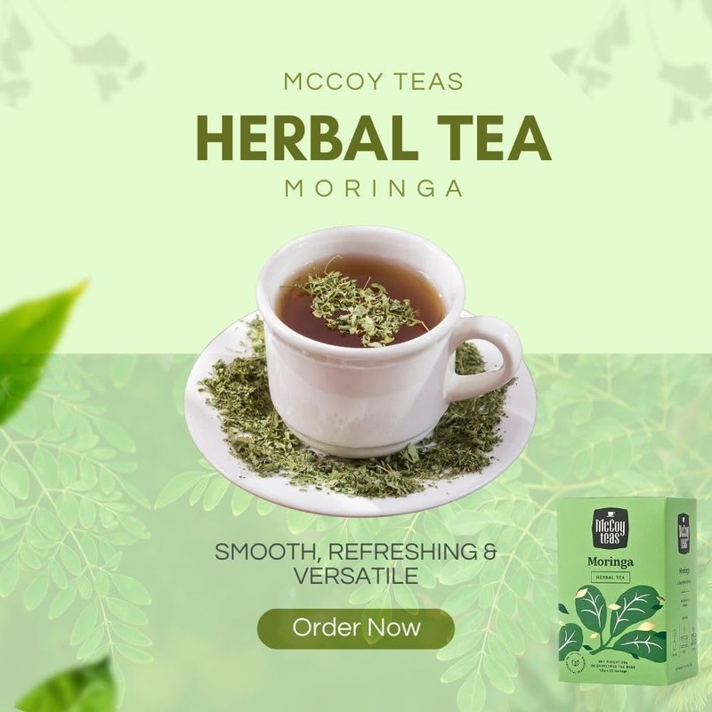 McCoy Teas Moringa Tea Individually Wrapped Tea Bags Collection Herbal
